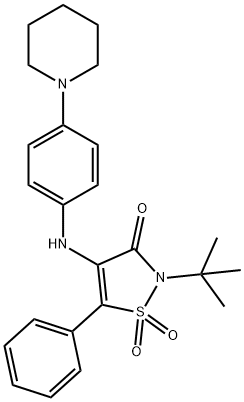 898800-26-5 2-叔丁基-5-苯基-4-[[4-(1-哌啶基)苯基]氨基]-3(2H)-异噻唑啉酮 1,1-二氧化物
