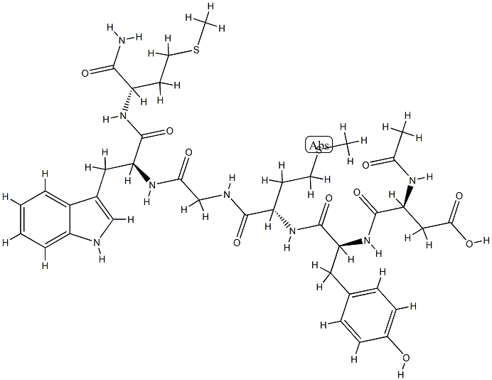 cholecystokinin N-acetyl fragment 26-31 amide,non-sulfated Structure