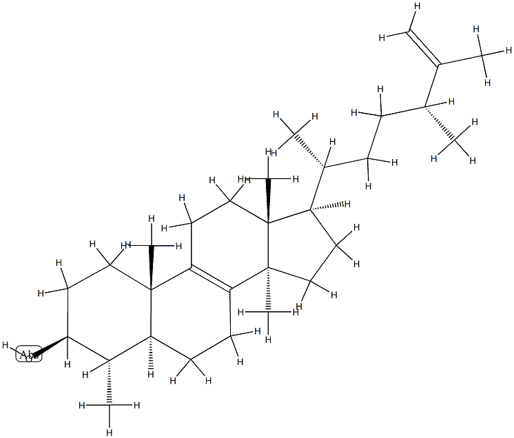 (14α,24R)-4α,14-Dimethyl-5α-ergosta-8,25-dien-3β-ol Struktur