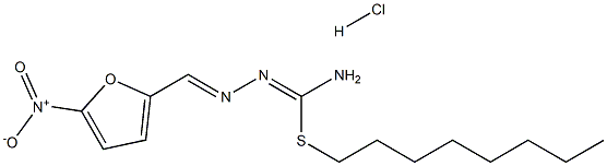 2-Furaldehyde, 5-nitro-, 3-octyl-3-thioisosemicarbazone, monohydrochloride Structure