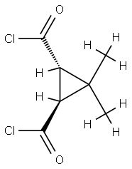 1,2-Cyclopropanedicarbonyldichloride,3,3-dimethyl-,trans-(9CI) 结构式