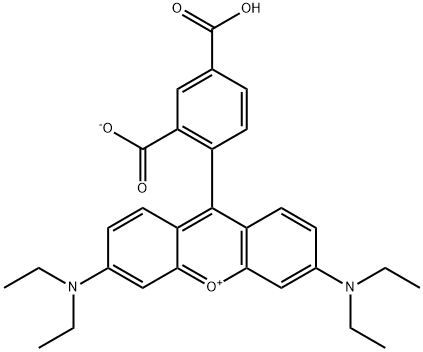 9-(2-Carboxylato-4-carboxyphenyl)-3,6-bis(diethylamino)xanthylium,90066-13-0,结构式