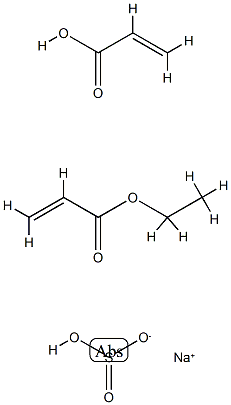 2-Propenoic acid, telomer with ethyl 2-propenoate and sodium hydrogen sulfite, sodium salt 结构式