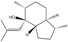 (1R,3aβ,7aα)-1α,5α-Dimethyl-4α-(2-methyl-1-propenyl)hydrindan-4β-ol Structure