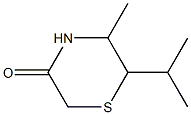 3-Thiomorpholinone,6-isopropyl-5-methyl-(7CI) Structure