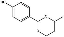 Phenol, 4-(4-methyl-1,3-dioxan-2-yl)- Structure