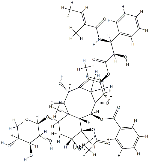 7-木糖基-10-去乙酰基三尖杉宁碱, 90332-64-2, 结构式