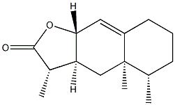 (3S)-3aβ,4,4a,5,6,7,8,9aα-Octahydro-3β,4aβ,5β-trimethylnaphtho[2,3-b]furan-2(3H)-one Struktur