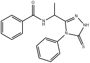 N-[1-(4-phenyl-5-sulfanylidene-1H-1,2,4-triazol-3-yl)ethyl]benzamide 化学構造式