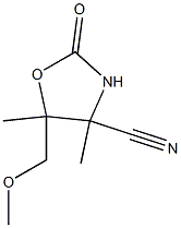 4-Oxazolidinecarbonitrile,5-(methoxymethyl)-4,5-dimethyl-2-oxo-(7CI) 结构式