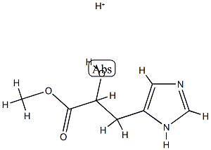 1H-Imidazole-5-propanoic  acid,  -alpha--hydroxy-,  conjugate  acid  (1:1) 结构式