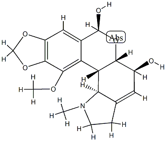 11-メトキシ-1-メチル-9,10-[メチレンビス(オキシ)]リコレナン-5α,7α-ジオール 化学構造式