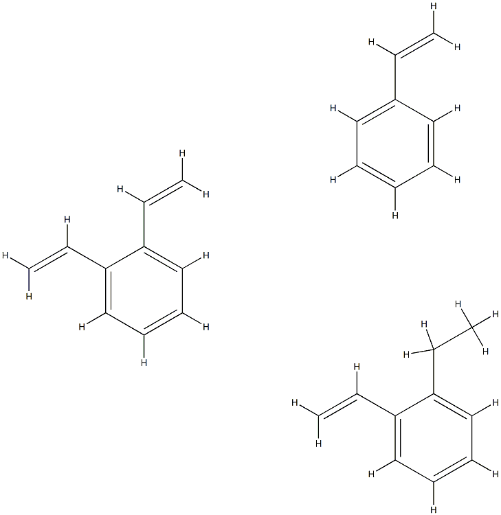 二乙烯基苯与苯乙烯和乙烯基乙苯的聚合物,9052-95-3,结构式