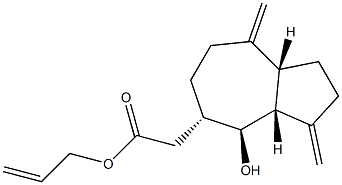 (3aR,8aβ)-Decahydro-4β-hydroxy-β,3,8-tris(methylene)-5α-azuleneethanol α-acetate Structure