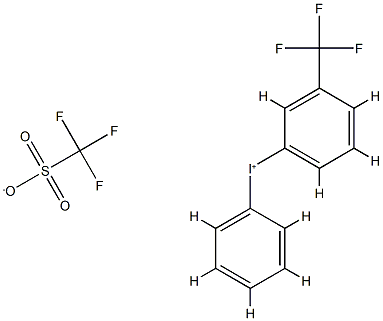 フェニル[3-(トリフルオロメチル)フェニル]ヨードニウムトリフルオロメタンスルホナート 化学構造式