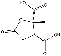 threo-Pentaric acid, 3-carboxy-2,3-dideoxy-4-C-Methyl-,1,4-lactone Structure