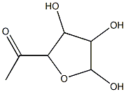 beta-D-xylo-Hexofuranos-5-ulose, 6-deoxy- (9CI) Structure