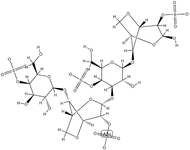 ι-カラギーナン 化学構造式