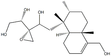 (2S,αS,α'R)-α-(ヒドロキシメチル)-α'-[[(1R)-1,2,3,4,4a,7,8,8aα-オクタヒドロ-5-(ヒドロキシメチル)-1,2α,4aβ-トリメチルナフタレン-1α-イル]メチル]-2,2-オキシランジメタノール 化学構造式