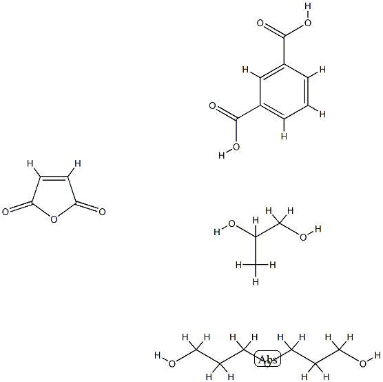 1,3-Benzenedicarboxylic acid, polymer with 2,5-furandione, oxybispropanol and 1,2-propanediol Struktur