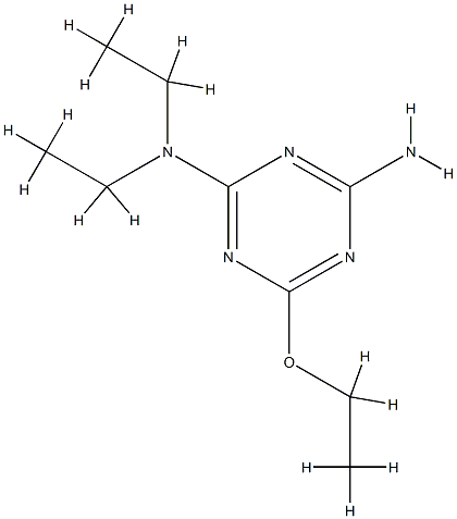 1,3,5-Triazine-2,4-diamine,6-ethoxy-N,N-diethyl-(9CI) Structure