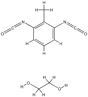 1,2-Ethanediol, polymer with 1,3-diisocyanatomethylbenzene Toluene diisocyanate, ethylene glycol polymer Structure