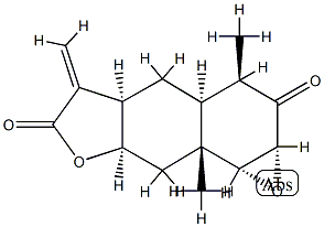 (1aR,3aβ,4aβ,7aβ,8bα)-3a,4,4a,5,6,7a,8,8b-Octahydro-3α,8aα-dimethyl-5-methyleneoxireno[7,8]naphtho[2,3-b]furan-2,6(1aαH,3H)-dione Structure