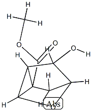 3-Oxatricyclo[2.2.1.02,6]heptane-1-carboxylicacid,5-hydroxy-,methylester,stereoisomer(9CI) Struktur
