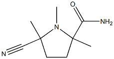 2-Pyrrolidinecarboxamide,5-cyano-1,2,5-trimethyl-(7CI) Structure