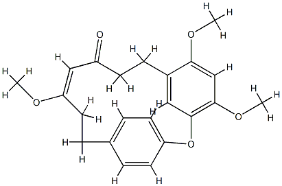 (11E)-4,6,12-Trimethoxy-2-oxatricyclo[13.2.2.13,7]icosa-3,5,7(20),11,15,17(1),18-heptaen-10-one 结构式