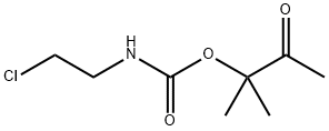 Carbamic acid, (2-chloroethyl)-, ester with 3-hydroxy-3-methyl-2-butanone Struktur