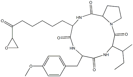 Cyclo(Aoe-D-Tyr(Me)-Ile-Pro-) 结构式