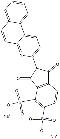1H-Indene-1,3(2H)-dione, 2-benzofquinolin-3-yl-, disulfo deriv., disodium salt Structure