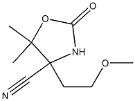 4-Oxazolidinecarbonitrile,4-(2-methoxyethyl)-5,5-dimethyl-2-oxo-(7CI) Struktur