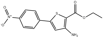 3-氨基-5-(4-硝基苯基)噻吩-2-甲酸乙酯 结构式