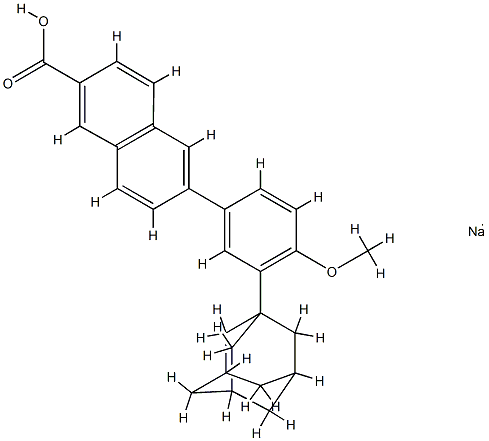 Adapalene (sodiuM salt) 化学構造式