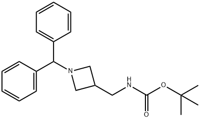 1-二苯甲基-3-甲氨基BOC-氮杂环丁烷 结构式
