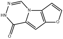 furo[2',3':4,5pyrrolo[1,2-d[1,2,4triazin-8(7H)-one Struktur
