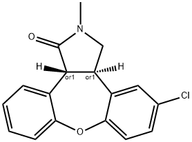 (3AR,12BR)-REL-5-氯-2,3,3A,12B-四氢-2-甲基-1H-二苯并[2,3:6,7]氧杂卓并[4,5-C]吡咯-1-酮 结构式