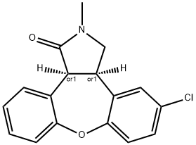 (3aR,12bS)-rel-5-Chloro-2,3,3a,12b-tetrahydro-2-methyl-1H-dibenz[2,3:6,7]oxepino[4,5-c]pyrrol-1-one Structure