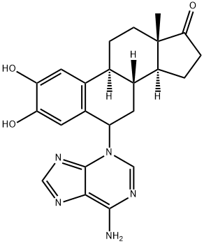 2-Hydroxy-estrone-6-N3-adenine Struktur