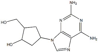 Cyclopentanemethanol,4-(2,6-diamino-9H-purin-9-yl)-2-hydroxy-, (1R,2S,4R)-rel- Structure