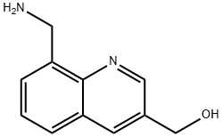 3 - 喹啉甲醇,8 - (氨甲基), 913182-56-6, 结构式