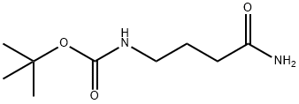 4-<(tert-butoxycarbonyl)amino>butanamide 化学構造式