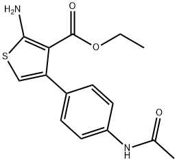 Ethyl-2-amino-4-(4-aceatminophenyl)thiophenecarboxylate Structure