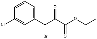 Benzenepropanoic acid, α-bromo-3-chloro-β-oxo-, ethyl ester Struktur