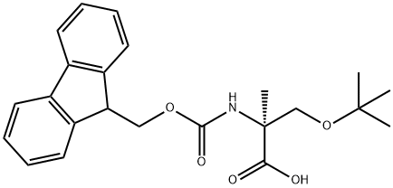 (S)-2-((((9H-芴-9-基)甲氧基)羰基)氨基)-3-(叔丁氧基)-2-甲基丙酸, 914399-98-7, 结构式