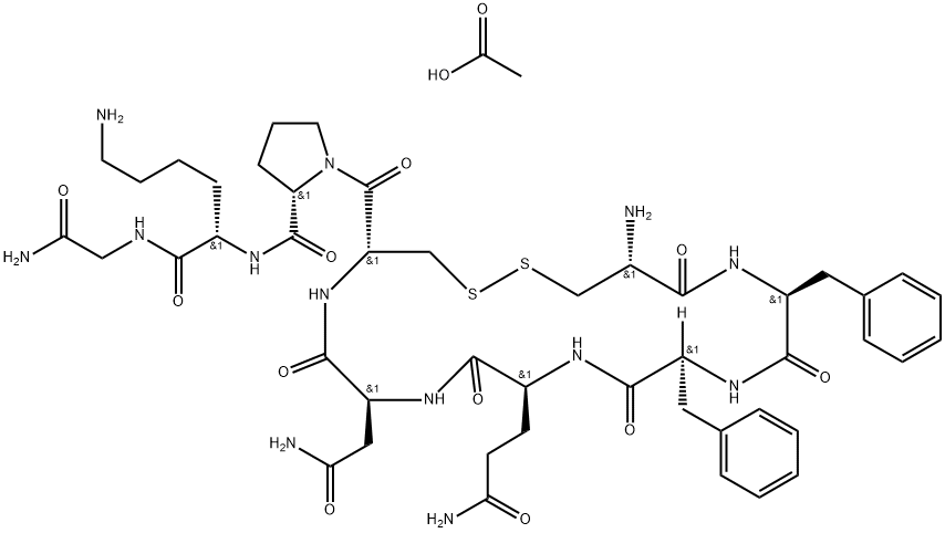 Felypressin Acetate Struktur