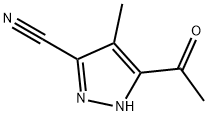 Pyrazole-3(or 5)-carbonitrile, 5(or 3)-acetyl-4-methyl- (7CI) Structure