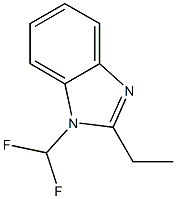 1H-Benzimidazole,1-(difluoromethyl)-2-ethyl-(9CI) Structure